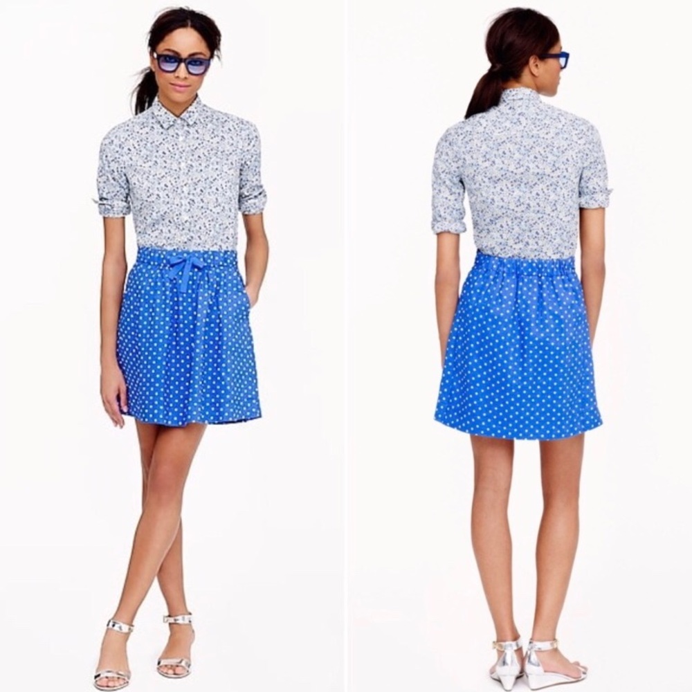 J. CREW Boardwalk Polka Dot Skirt